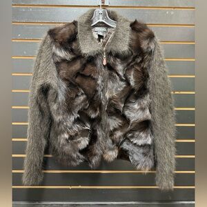 Venesha 80% Angora Textured Jacket XL Made in Korea